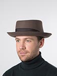 Шляпа STETSON арт. 1698111 PORK PIE WOOLFELT (коричневый / серый)